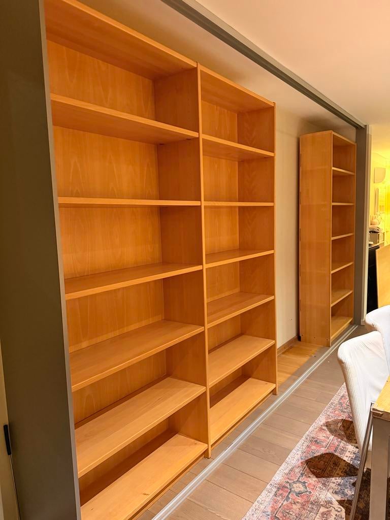 Massieve eikenhouten kastenwand - 2 blokken, Ophalen, Met plank(en), Gebruikt, Eikenhout