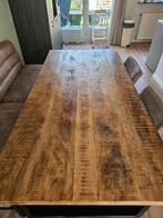 Mangohouten eettafel en 4 stoelen, Huis en Inrichting, Tafels | Eettafels, Ophalen, Gebruikt, 200 cm of meer, 50 tot 100 cm