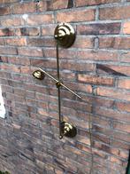 Vintage messing wandlamp met verstelbare arm, Ophalen, Gebruikt, Metaal, Vintage