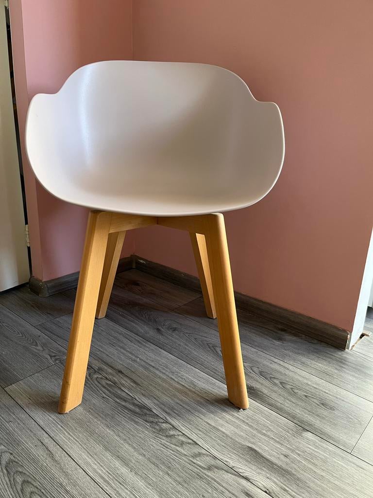 Kwantum kuipstoel vier stuks, Huis en Inrichting, Stoelen, Kunststof, Gebruikt, Wit, Ophalen of Verzenden