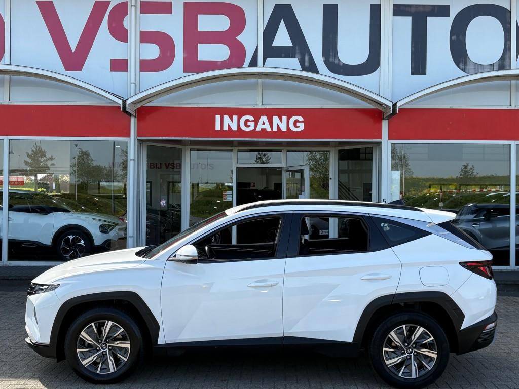 Hyundai TUCSON 1.6 T-GDI MHEV 150PK LED CARPLAY NAVI CAMERA, Gebruikt, Huisgarantie, Wit, Bedrijf