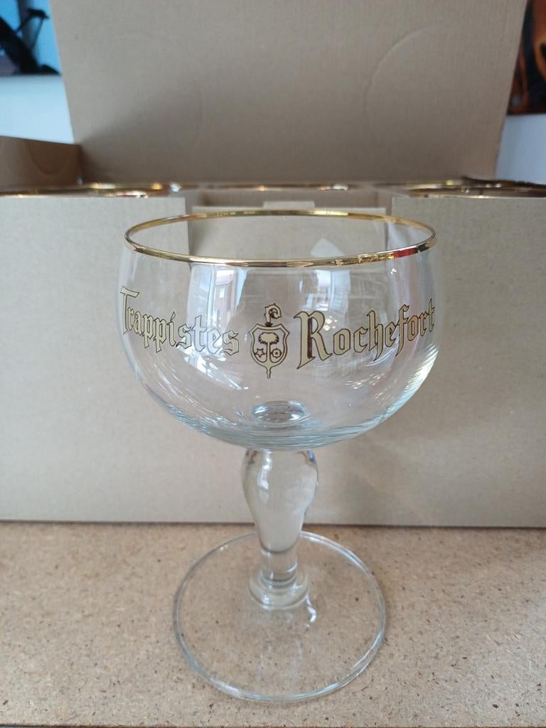 Trappistes Rochefort 33 cl Glazen 6 Stuks Nieuw In De Doos, Verzamelen, Biermerken, Ophalen, Nieuw, Glas of Glazen, Overige merken