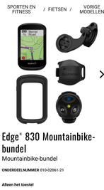 Garmin Edge 830 MTB Bundle fietscomputer, Ophalen of Verzenden, GPS, Zo goed als nieuw