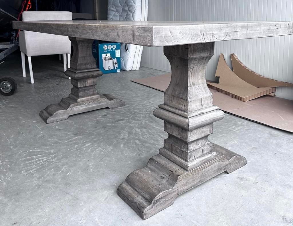 Eettafel eiken grijs 190 x 90, Huis en Inrichting, Tafelonderdelen, Ophalen, Gebruikt, Eikenhout, 50 tot 100 cm