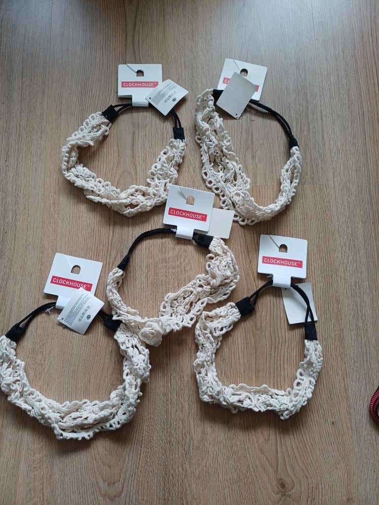 5x Clockhouse Gehaakte Haarbanden - Nieuw met kaartjes, Ophalen of Verzenden, Nieuw