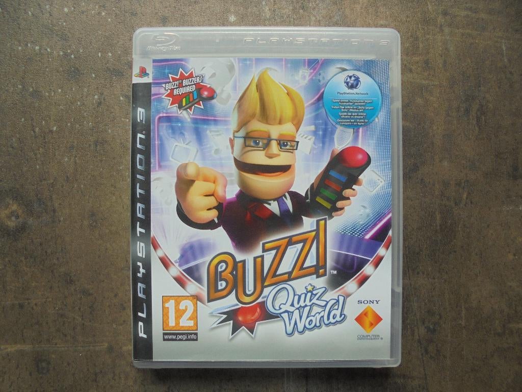 Buzz Quiz World voor PS3 (zie foto's), Puzzel en Educatief, Gebruikt, Ophalen of Verzenden, 3 spelers of meer