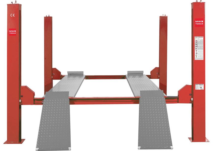 4-koloms hydraulische hefbrug 3,5T 230V MW Tools / Nieuw