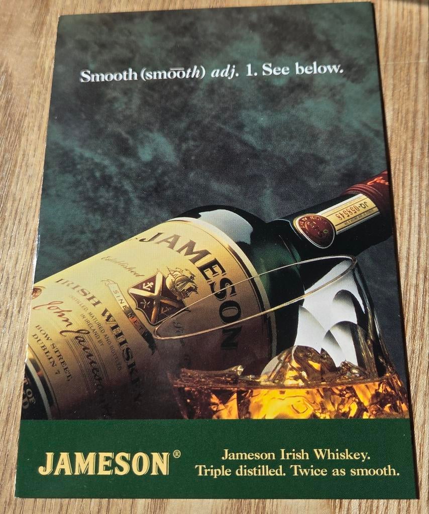 Jameson Irish Whiskey, Verzenden, 1980 tot heden, Ongelopen, Overige thema's