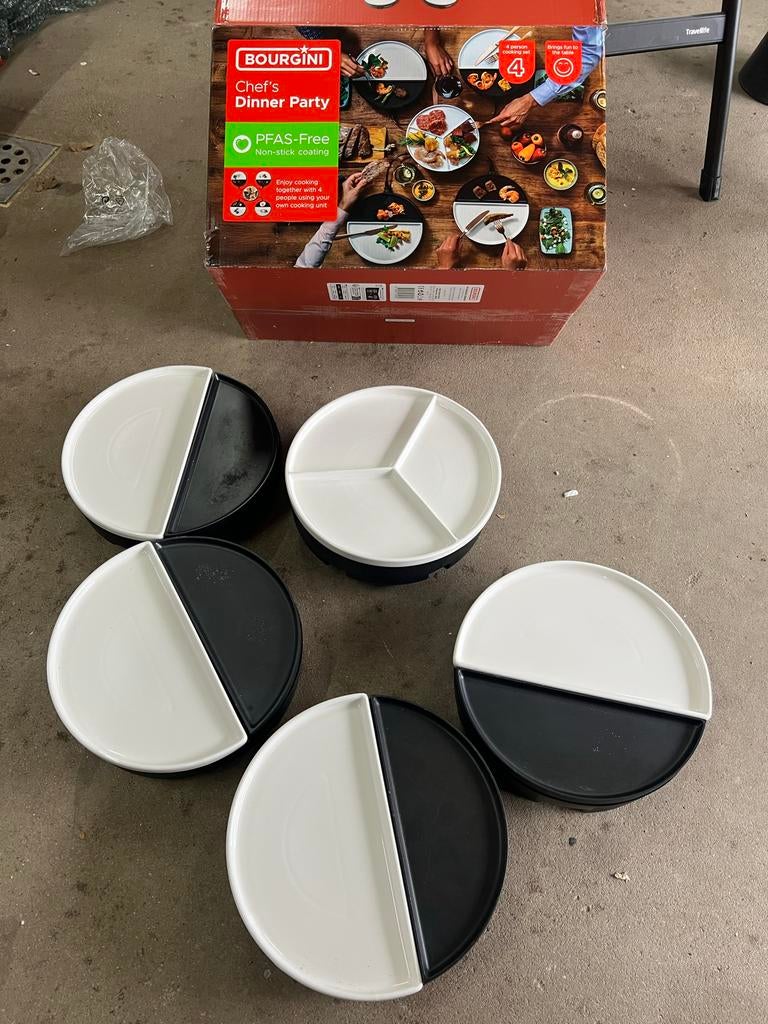 Bourgini Chef's Dinner Party gourmet sets (4 pers.), Ophalen of Verzenden, Zo goed als nieuw, 4 t/m 7 personen