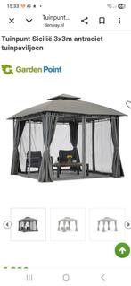 Tuinpaviljoen Sicilië 3x3m antraciet, Gebruikt, Minder dan 4 meter, Paviljoen, 2 meter of meer