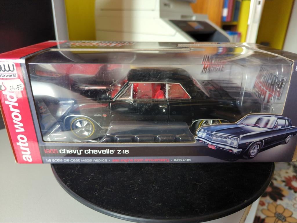 Chevy Chevelle Z-16 1965, Hobby en Vrije tijd, Modelauto's | 1:18, Ophalen of Verzenden, Nieuw, Auto, Overige merken
