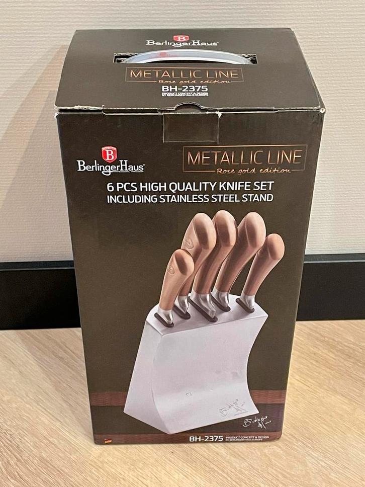Nieuwe Berlinger Haus Messenset 6-delig - RVS Rose Goud, Huis en Inrichting, Keuken | Keukenbenodigdheden, Nieuw, Overige typen