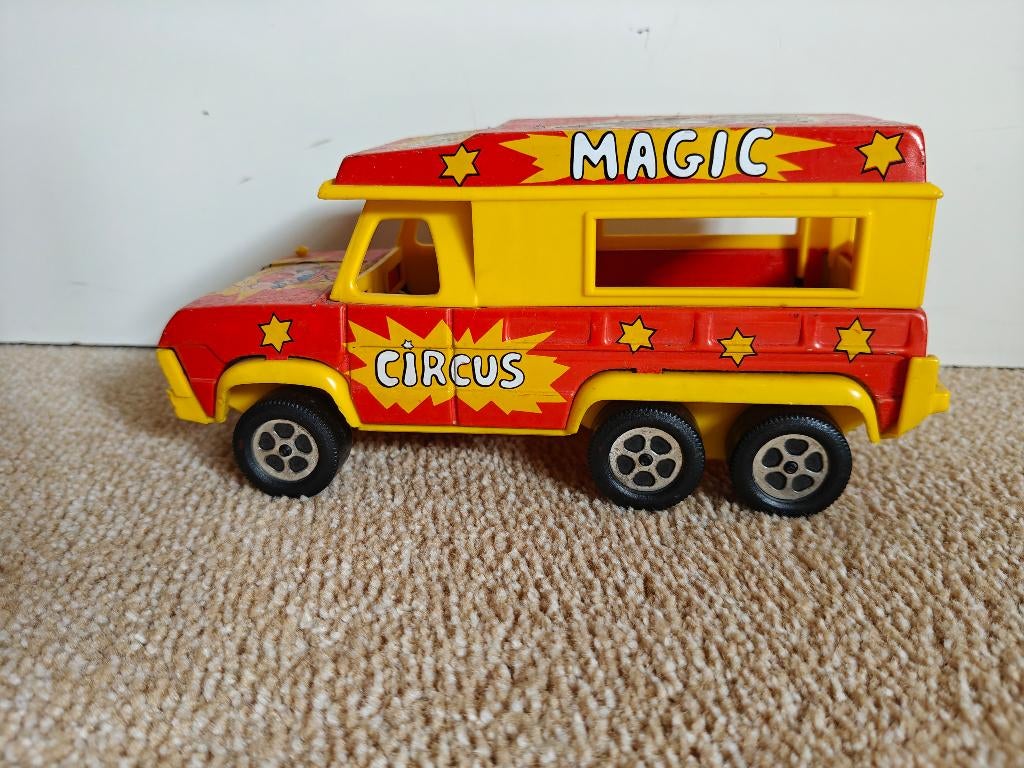JOUSTRA FRANCE AUTO VAN CIRCUS MAGIC Vintage speelgoed, Ophalen of Verzenden