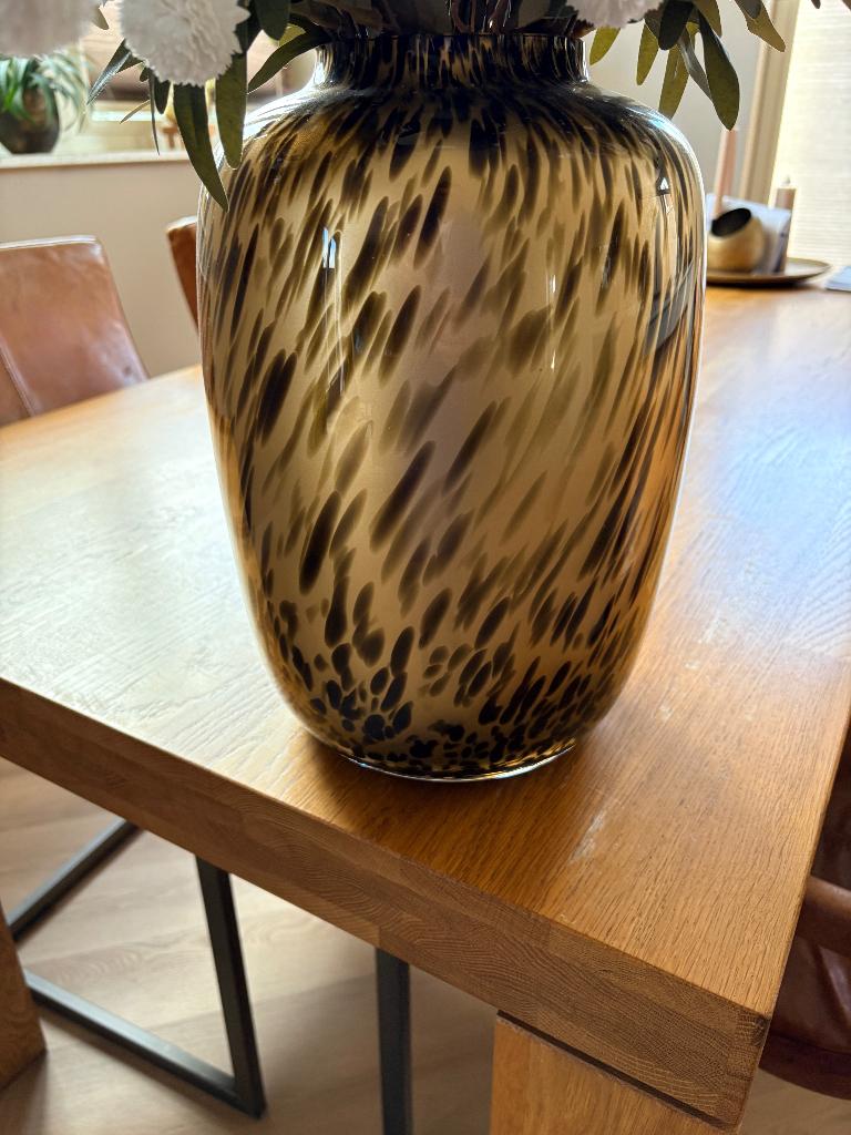 Vaas, Cheetah print, Ophalen, Overige kleuren, Minder dan 50 cm, Glas