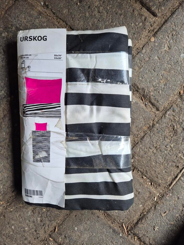 Onderlaken gestreept 140cmx200cm, Huis en Inrichting, Slaapkamer | Beddengoed, Nieuw, Ophalen of Verzenden, Kussen, Overige kleuren