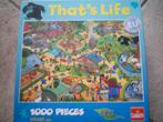 That's Life puzzel 1000 stukjes. De Dierentuin., Ophalen of Verzenden, 500 t/m 1500 stukjes, Zo goed als nieuw, Legpuzzel