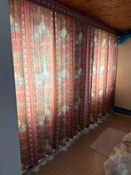 Vintage Gordijnen met Bloemen- en Zwanenpatroon, Ophalen, Gebruikt, 100 tot 150 cm, 150 tot 200 cm