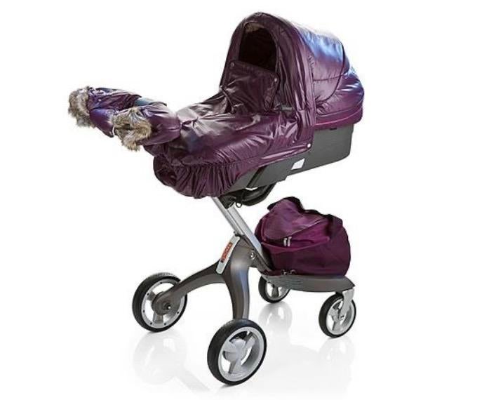 Stokke Xplory Winterkit Bekledingset Purple, Ophalen of Verzenden, Zo goed als nieuw, Zonnekap, Info@dekoningkinderwagens.nl