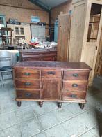 Antieke Engelse grenen tinkast, kast, ideale badkamermeubel, Antiek en Kunst, Ophalen