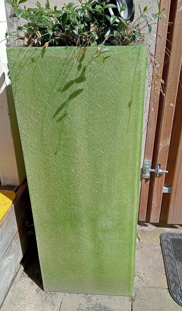 2x Glasvezel Plantenbakken - Dubbelwandige Zuilen, Tuin en Terras, Ophalen, Overige materialen, Gebruikt, Minder dan 60 cm