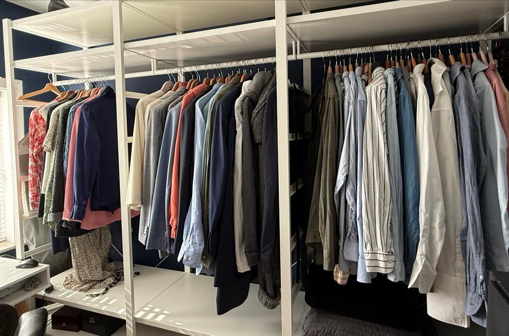 IKEA Elvarli kledingkast 245x55x216, Ophalen, 200 cm of meer, 50 tot 100 cm, Zo goed als nieuw