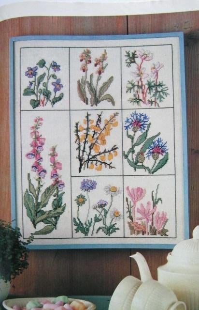 Borduurpatroon  Merklap Veldbloemen   nr 9075, Verzenden, Nieuw, Handborduren, Patroon