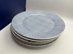 Royal doulton pacific blue - 6 ontbijtborden 24 cm, Ophalen, Gebruikt, Bord(en), Overige stijlen