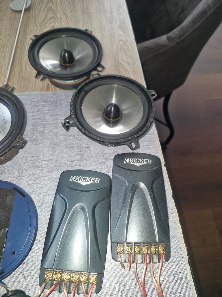 Gebruikte Kicker speakerset met crossovers en tweeters, Ophalen of Verzenden, Gebruikt