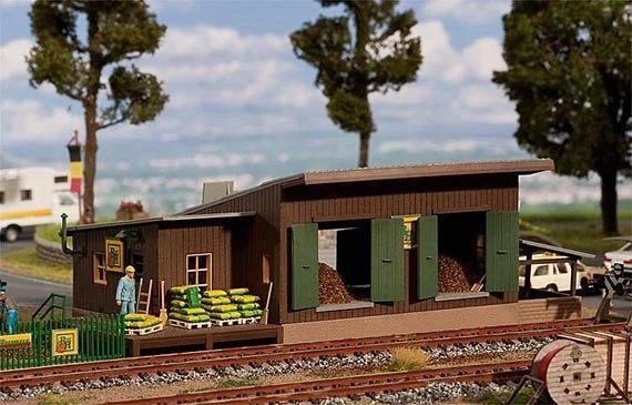 FALLER 120259: bouwpakket bio-composthandel, Hobby en Vrije tijd, Modeltreinen | H0, Overige merken, Wisselstroom, Brug, Tunnel of Gebouw