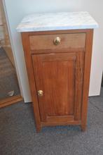 Nachtkastje met marmeren plaat, po kastje, antiek, Ophalen