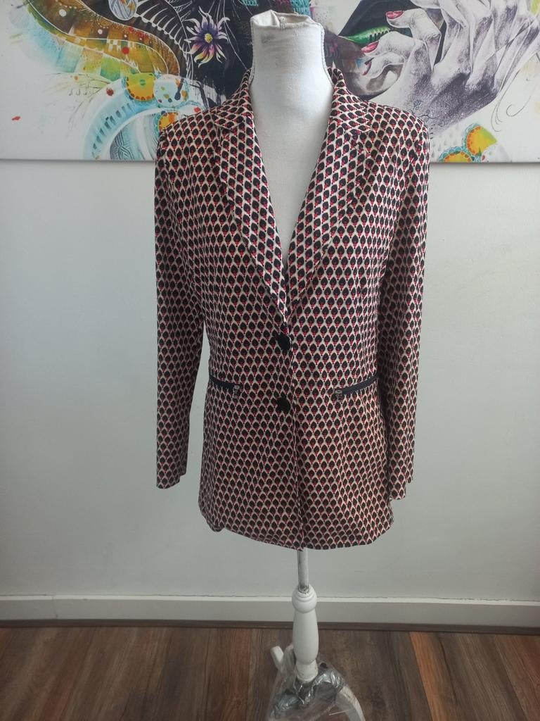 Prachtige Lady Day travelstof blazer maat L, Lady Day, Overige kleuren, Maat 42/44 (L), Ophalen of Verzenden