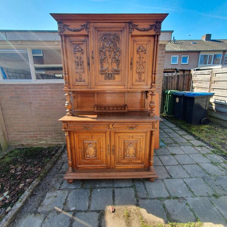 Antiek Eiken Buffetkast, Antiek en Kunst, Antiek | Meubels | Kasten, Ophalen