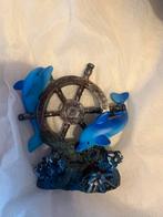 Decoratief beeldje: Dolfijnen en scheepsroer, Ophalen of Verzenden, Zo goed als nieuw