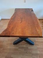 robuste massieve boomstamtafel 200*100*76, Huis en Inrichting, Tafels | Eettafels, Gebruikt, Rustiek, 200 cm of meer, 50 tot 100 cm