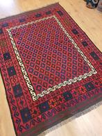 Handgeweven oosterse wollen kelim 201x140, Info@SlatsAntiek.nl, 100 tot 150 cm, Crème, Vof Slats Antiek