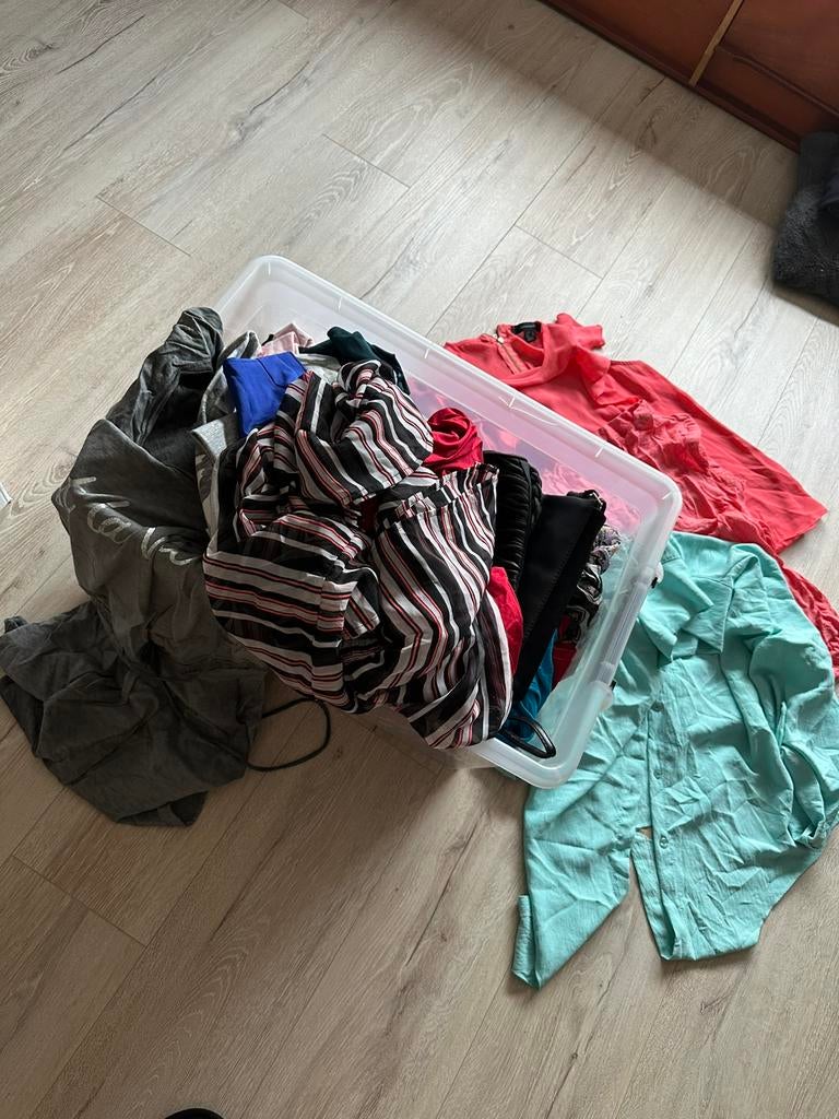 Hele doos dames kleding, Ophalen, Zo goed als nieuw, Maat 38/40 (M)