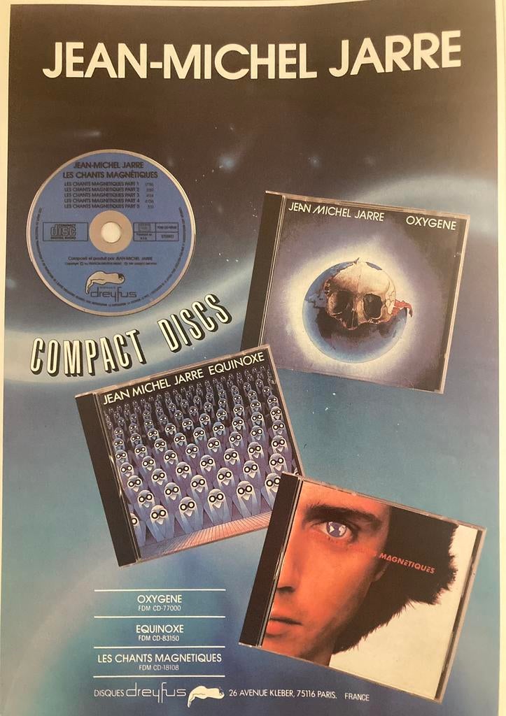 Paginagrote advertentie JEAN MICHEL JARRE release, Cd's en Dvd's, Vinyl | Pop, Ophalen of Verzenden