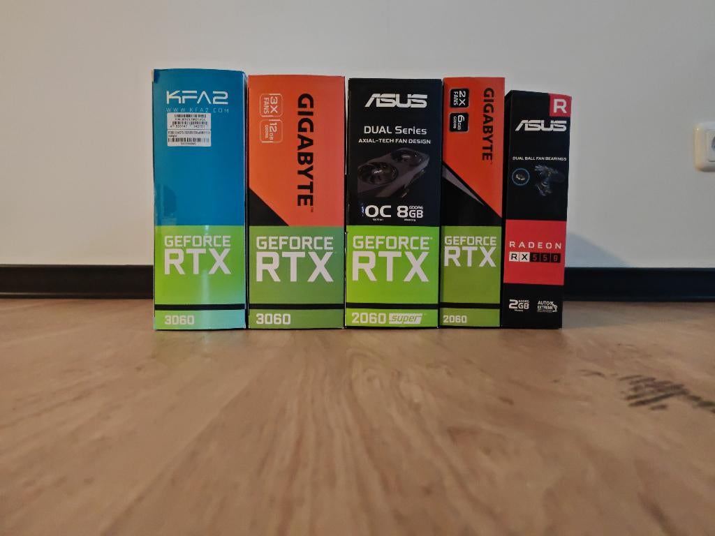 RTX 3060 / 2070 Super / 2060 Super / 2060 /AMD RX550 2GB, Computers en Software, Videokaarten, Ophalen of Verzenden, Gebruikt