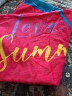 Nieuw groot badlaken 'I Love Summer' - 148x78cm, Ophalen of Verzenden, Nieuw, Roze, Handdoek