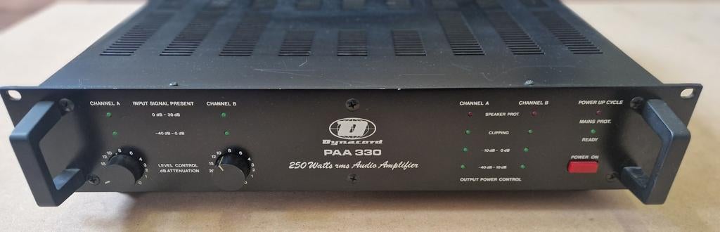 Dynacord PAA 330 2ch 250 Watt PA versterker, Ophalen of Verzenden, Gebruikt, Minder dan 500 watt, P.A.