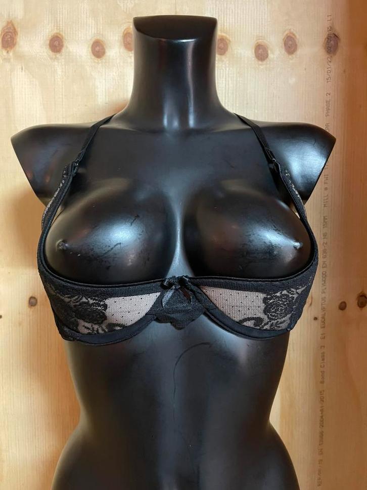 Kleimann open cup bh maat 75c en 75d model 4003, Kleding | Dames, Ondergoed en Lingerie, BH, Zwart, Verzenden