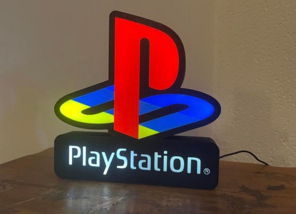 PlayStation logo lichtbord, Ophalen of Verzenden, Zo goed als nieuw, Lichtbak of (neon) lamp