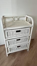 Rotan kastje met 3 lades, Huis en Inrichting, Kasten | Ladekasten, Ophalen, Gebruikt, 50 tot 100 cm, 3 of 4 laden