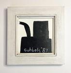 Klaas Gubbels uniek schilderij op papier, 1987 - gesigneerd, Ophalen of Verzenden