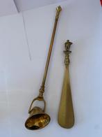 Koperen schoenlepel en kaarssen dover, Antiek en Kunst, Ophalen