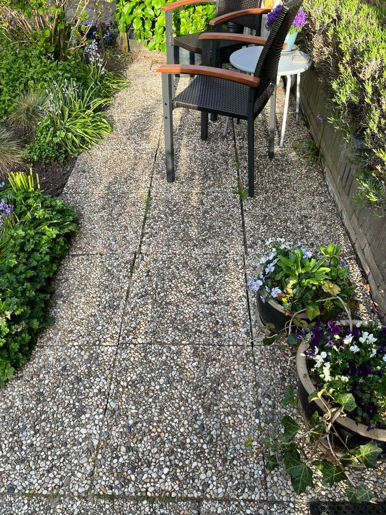 Grindtegels 50x50 en 40x60, Tuin en Terras, Tegels en Klinkers, Ophalen, Gebruikt, 10 m² of meer, Beton