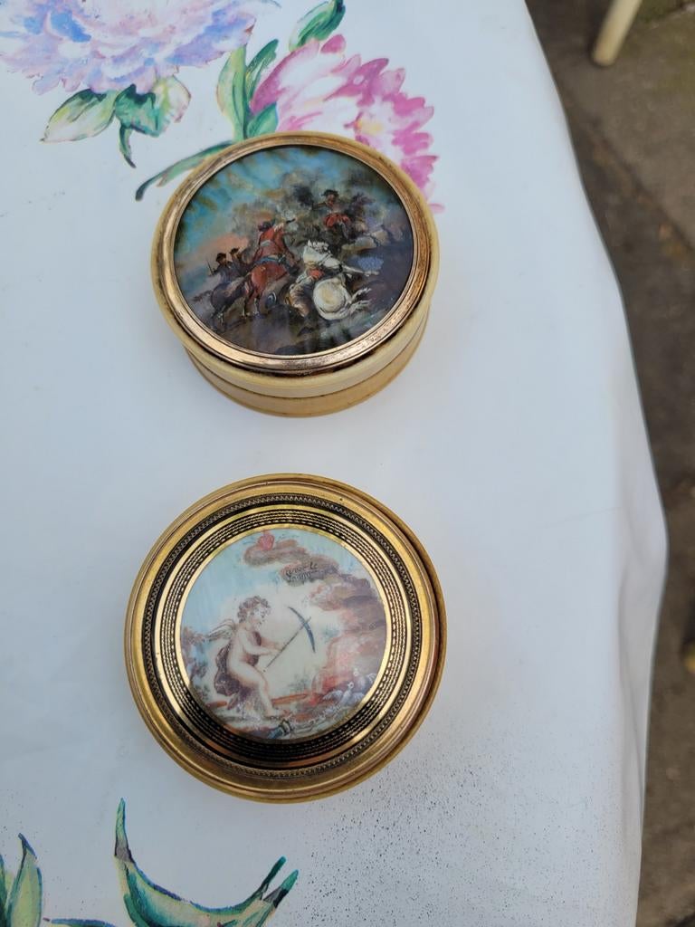 2 antieke snuifdoosjes, Ophalen of Verzenden, Gebruikt
