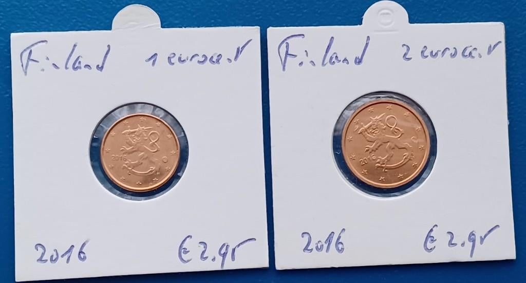 Finland 1 en 2 Eurocent - 2016 UNC, Verzenden, Finland, Setje