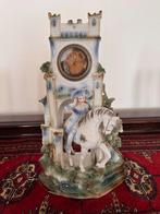 Antieke Ruiter Klok van Biscuit Porselein, Antiek en Kunst, Ophalen