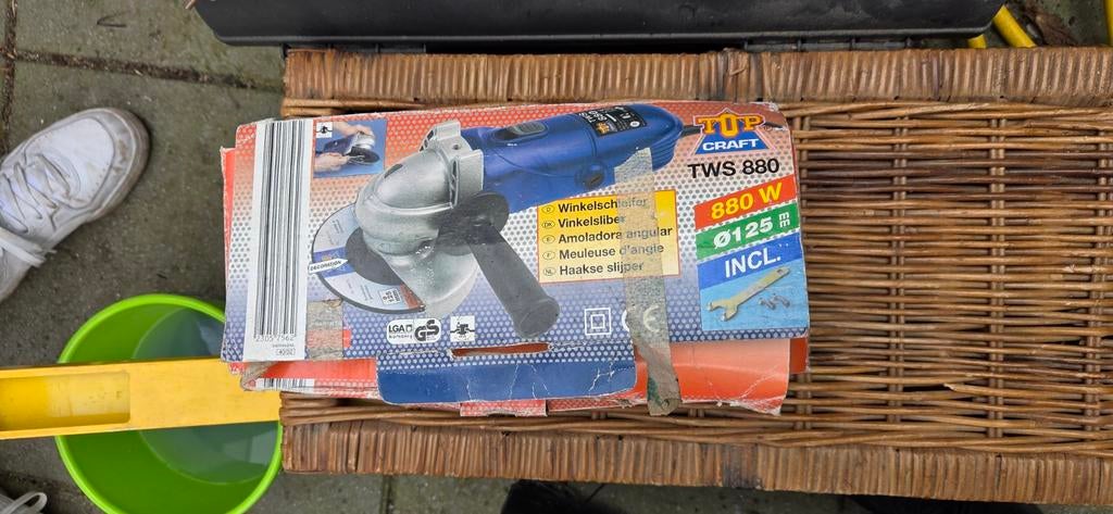 TUP CRAFT TWS 880 haakse slijper, Doe-het-zelf en Verbouw, Gereedschap | Slijpmachines, Ophalen of Verzenden, Gebruikt, 1000 watt of meer